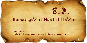 Borostyán Maximilián névjegykártya